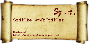 Szőke Arétász névjegykártya